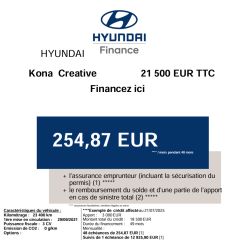 83130 : Hyundai Toulon - Autodif SAS - Groupe BALDASSARI - HYUNDAI KONA ELECTRIC Creative - KONA ELECTRIQUE - NOIR - Automate à fonct. Continu - Courant électrique