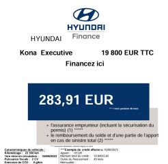 83130 : Hyundai Toulon - Autodif SAS - Groupe BALDASSARI - HYUNDAI KONA ELECTRIC Executive - KONA ELECTRIQUE - BLANC - Automate à fonct. Continu - Courant électrique
