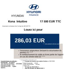83130 : Hyundai Toulon - Autodif SAS - Groupe BALDASSARI - HYUNDAI KONA ELECTRIC Intuitive - KONA ELECTRIQUE - Bleu - Automate à fonct. Continu - Courant électrique