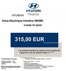 83130 : Hyundai Toulon - Autodif SAS - Groupe BALDASSARI - HYUNDAI KONA ELECTRIC Creative - KONA - ROUGE FONCE - Automate à fonct. Continu - Courant électrique