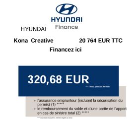 83130 : Hyundai Toulon - Autodif SAS - Groupe BALDASSARI - HYUNDAI KONA ELECTRIC Creative - KONA ELECTRIQUE - BLANC - Automate à fonct. Continu - Courant électrique