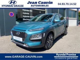 06130 : Hyundai Grasse - Garage Jean Cauvin - HYUNDAI Kona - Kona - Ceramic Blue - Bleu Métallisé - Traction - Hybride : Essence/Electrique