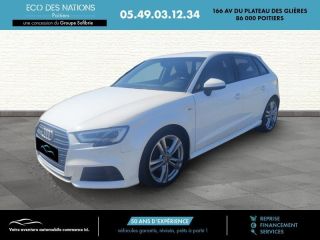 86000 : Hyundai Poitiers - Eco des Nations - AUDI A3 Sportback - A3 Sportback - Blanc - Traction - Diesel