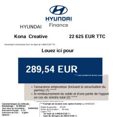 83130 : Hyundai Toulon - Autodif SAS - Groupe BALDASSARI - HYUNDAI KONA ELECTRIC Creative - KONA ELECTRIQUE - NOIR - Automate à fonct. Continu - Courant électrique