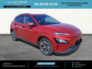 86000 : Hyundai Poitiers - Eco des Nations - HYUNDAI Kona - Kona - Sunset Red Métal - Traction - Electrique