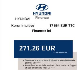 83130 : Hyundai Toulon - Autodif SAS - Groupe BALDASSARI - HYUNDAI KONA ELECTRIC Intuitive - KONA ELECTRIQUE - INCONNU - Automate à fonct. Continu - Courant électrique