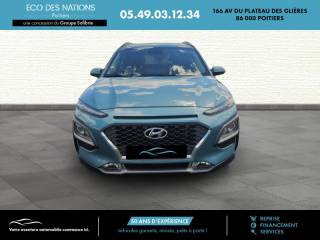 86000 : Hyundai Poitiers - Eco des Nations - HYUNDAI Kona - Kona - Bleu - Traction - Hybride : Essence/Electrique