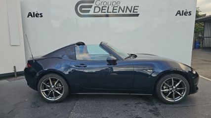 30100 : Hyundai Alès - Auto Hall - MAZDA MX-5 RF 2022 Selection Cuir Terracotta - MX-5 IV - Bleu - Boîte manuelle - Essence sans plomb