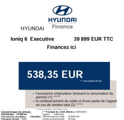 83130 : Hyundai Toulon - Autodif SAS - Groupe BALDASSARI - HYUNDAI IONIQ 6 Executive - IONIQ 6 - Beige - Automate à fonct. Continu - Courant électrique