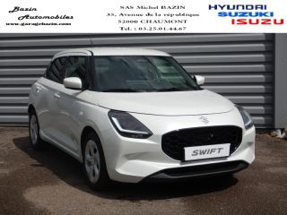 52000 : Hyundai Chaumont - Garage Michel Bazin - SUZUKI Swift - Swift - Pure White Pearl Metal - Traction - Essence/Micro-Hybride