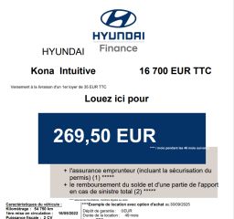 83130 : Hyundai Toulon - Autodif SAS - Groupe BALDASSARI - HYUNDAI KONA ELECTRIC Intuitive - KONA ELECTRIQUE - Bleu - Automate à fonct. Continu - Courant électrique