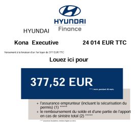83130 : Hyundai Toulon - Autodif SAS - Groupe BALDASSARI - HYUNDAI KONA ELECTRIC Executive Style - KONA ELECTRIQUE - BLANC - Automate à fonct. Continu - Courant électrique